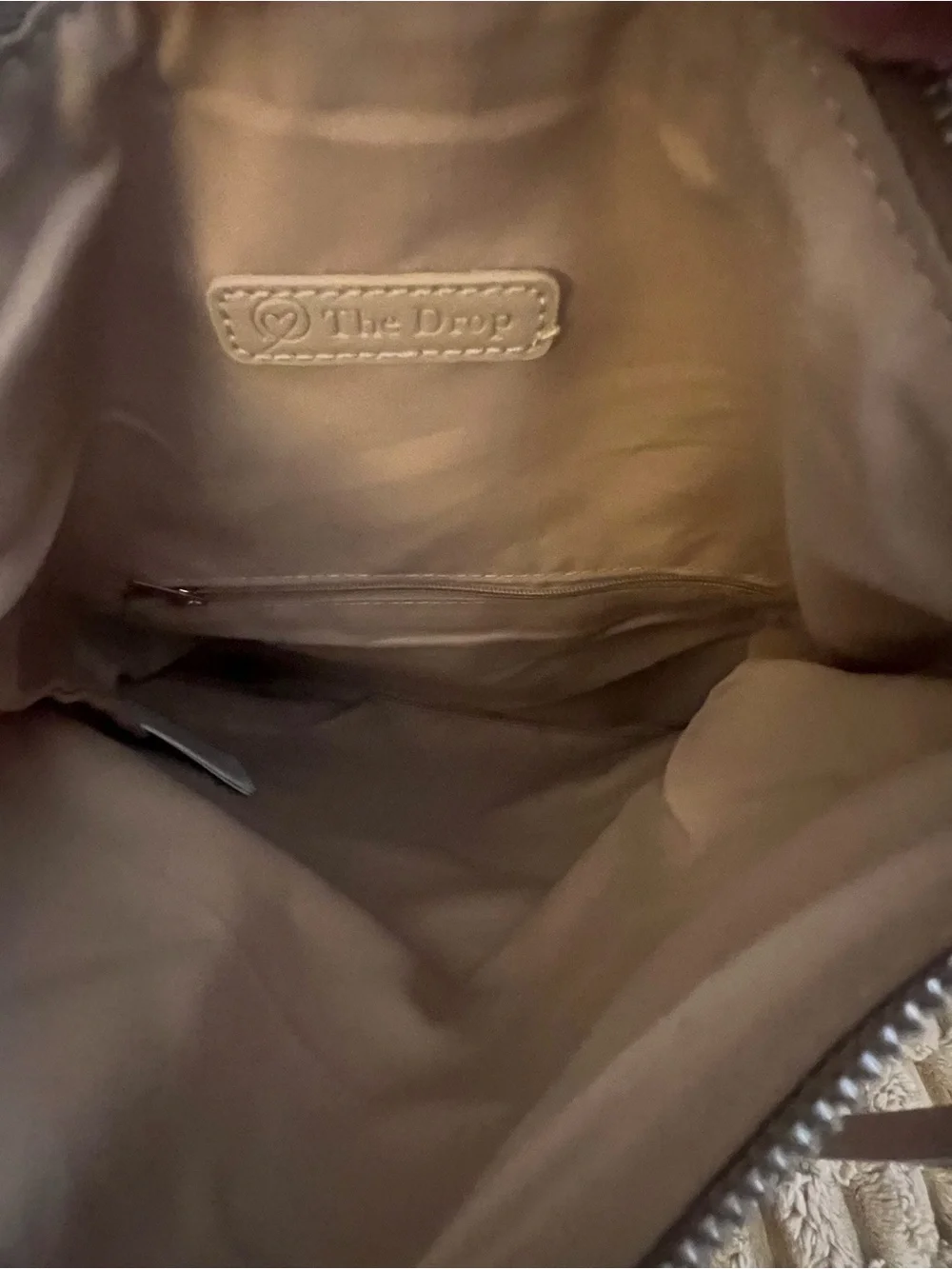Classic Fold-Over Leather Clutch in Taupe